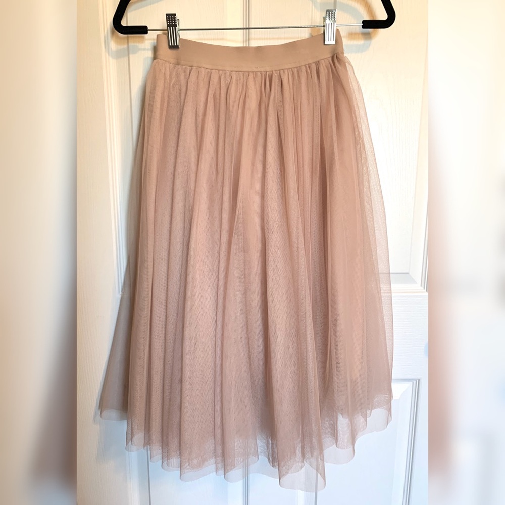 S Pink Dusty Rose Pleated Tulle Easley Skirt
